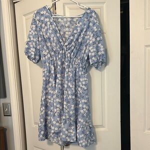 Floral Blue Dress